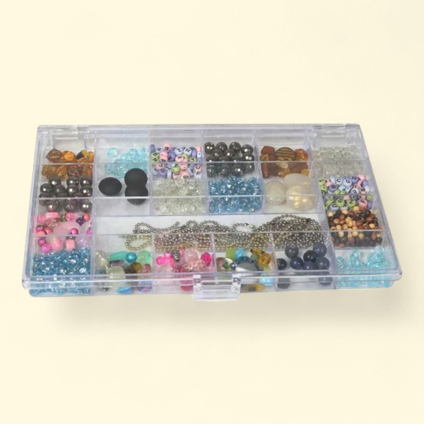 Everything Mary Bead Storage Box, 21 Compartment, Clear, 1 ct
