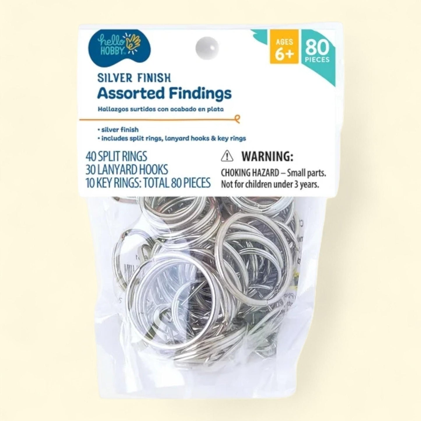 Hello Hobby Metal Silver Findings, 80 pcs