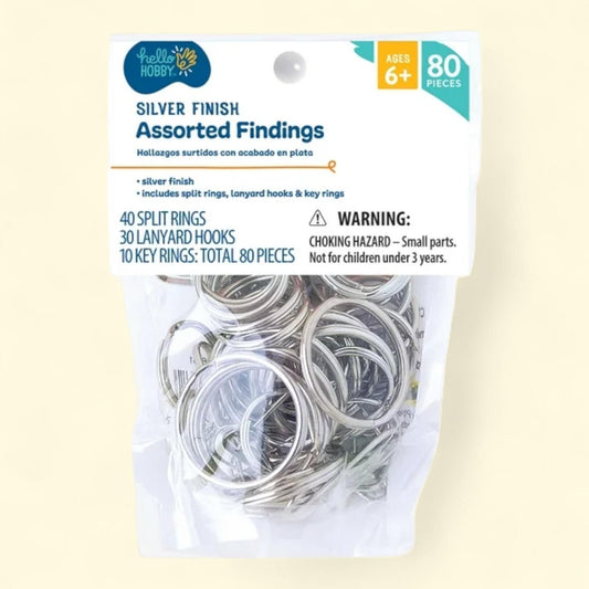 Hello Hobby Metal Silver Findings, 80 pcs