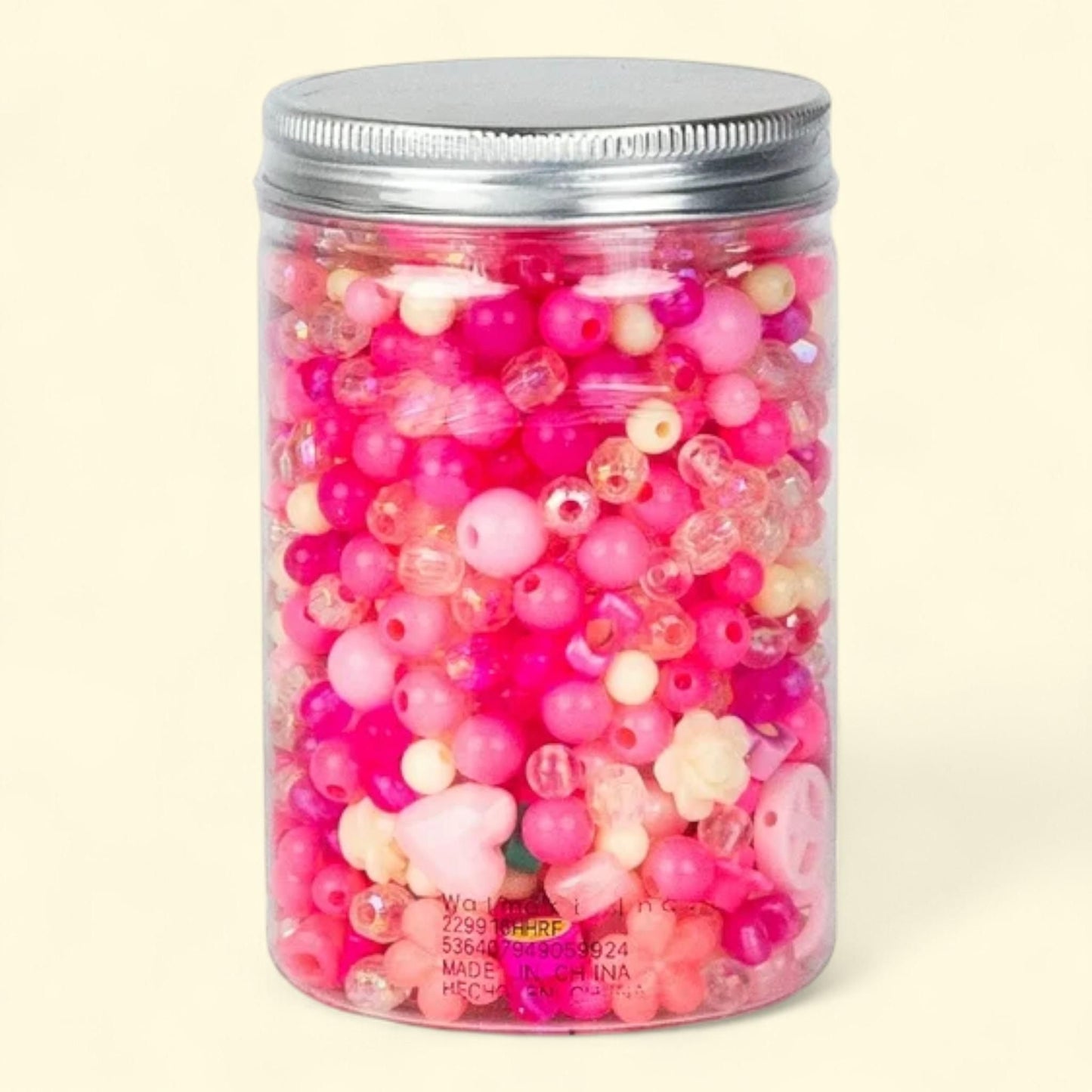 Hello Hobby Fashion Bead Jar, Pretty in Pink, 1 oz