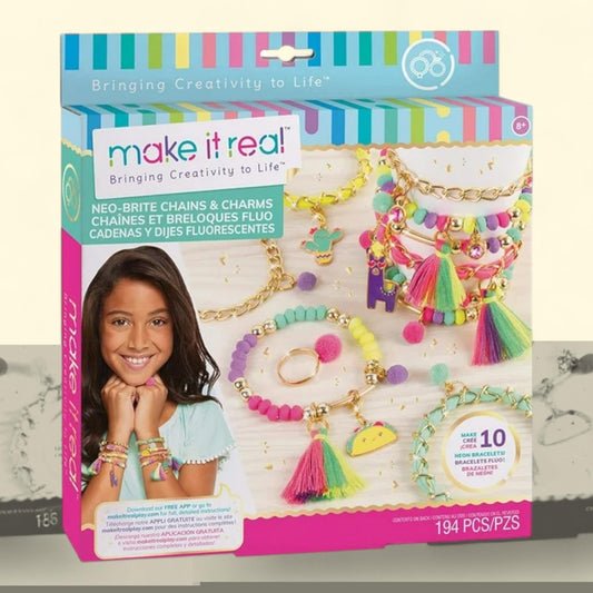 Make It Real Neo-Brite Chains and Charms Kit, 1 ct