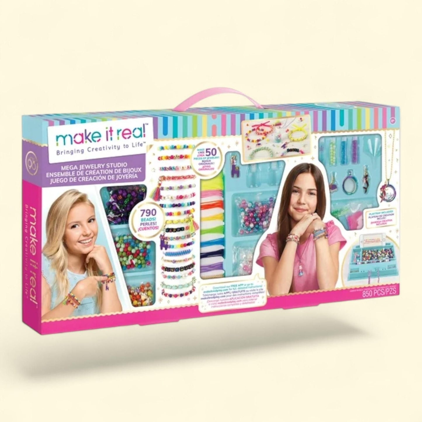 Make It Real : Kit méga atelier de création de bijoux, 850 pièces