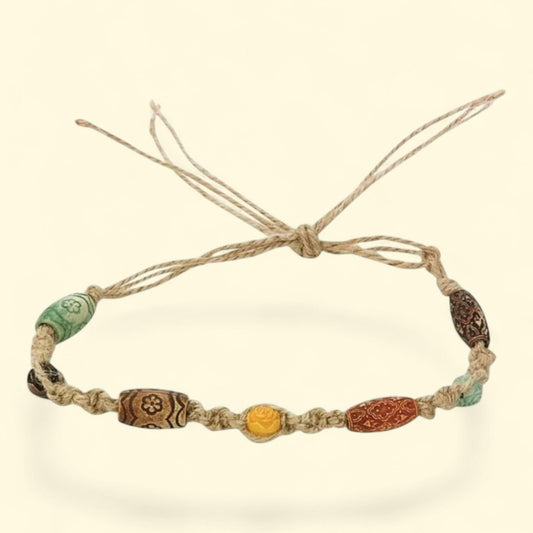 Kit de création de collier et bracelet en cordon, couleur naturelle, 1 pièce