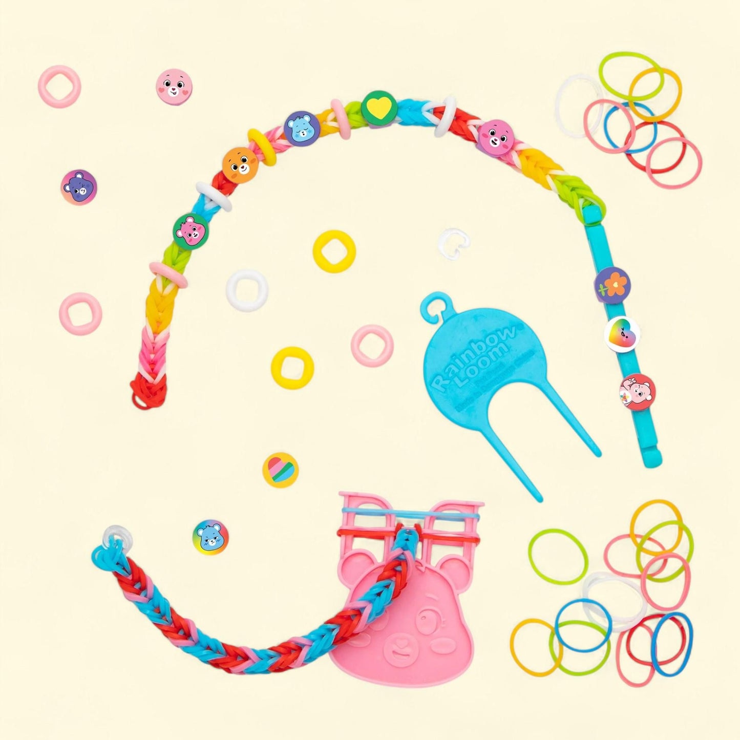 Rainbow Loom Beadmoji Care Bears Celebration Bracelet Kit, 949 pcs
