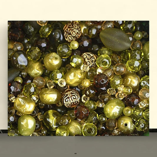 S&S Worldwide Acrylic Element Beads, 1100 pcs, Jade Colors