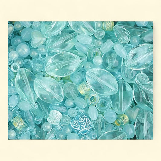 S&S Worldwide Acrylic Element Beads, 1100 pcs, Turquoise Colors