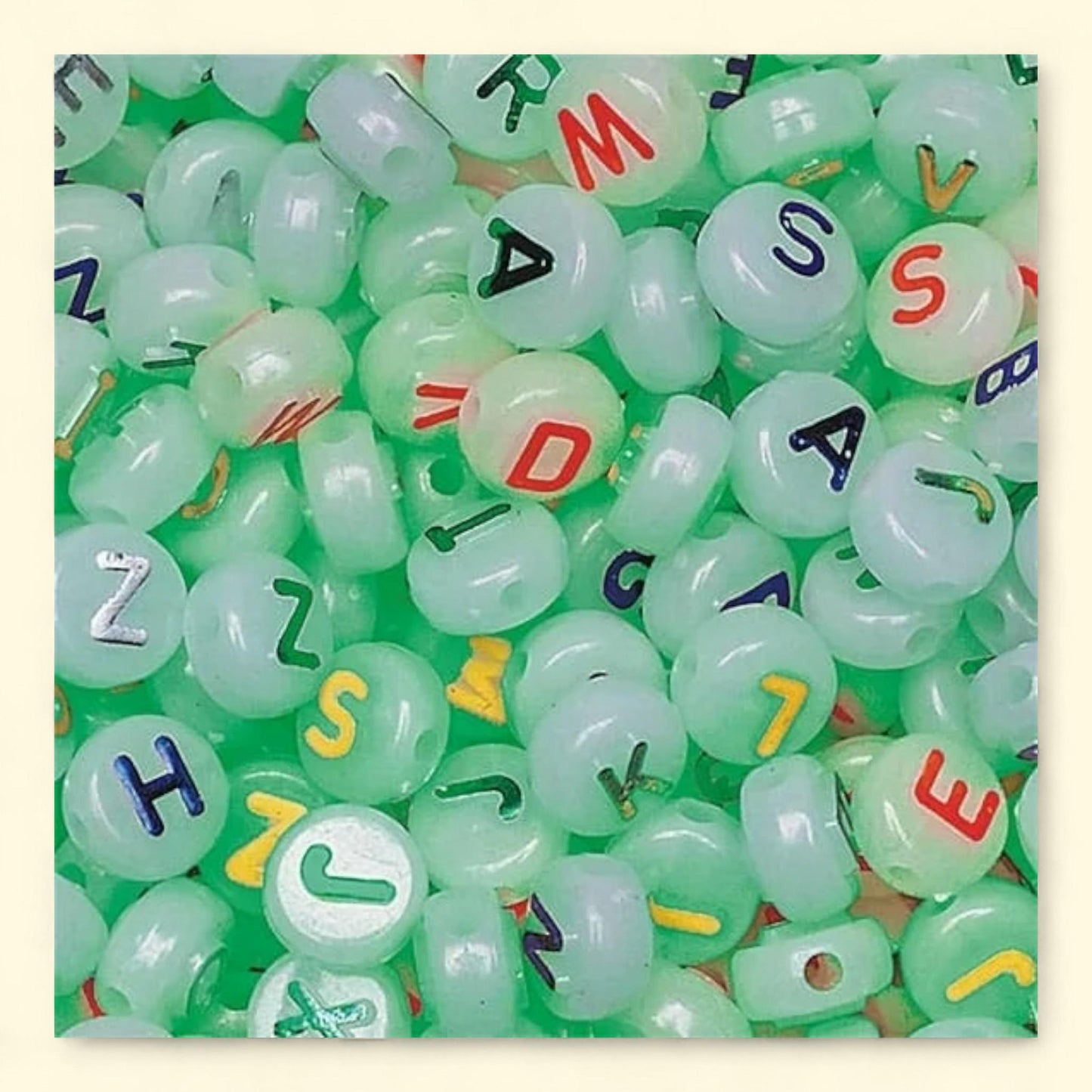 S&S Worldwide Plastic Alpha Beads, 1/2 lb, 1 ct