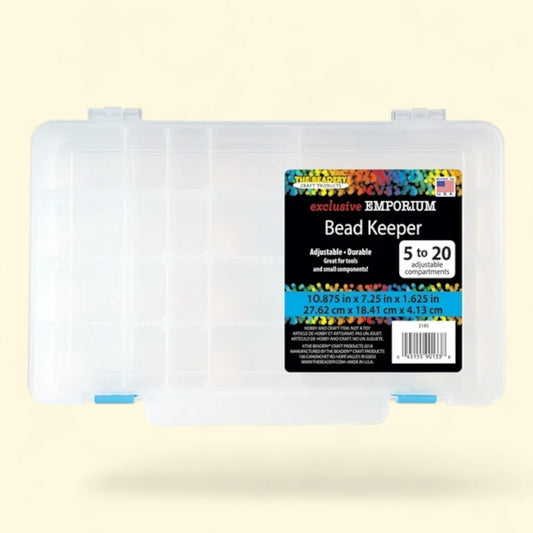 The Beadery - Bead Keeper Box, 5-20 Comp, Clear Plastic, 1 ct