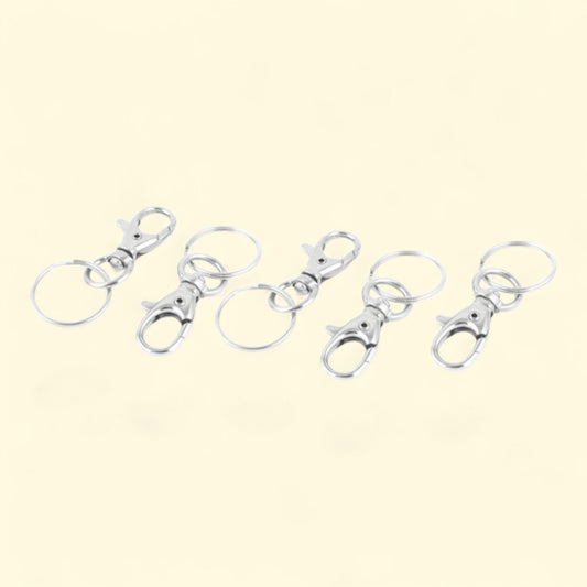 Unique Bargains Metal Snap Hooks Lobster Clasps Swivel Trigger Clips, 5 pcs