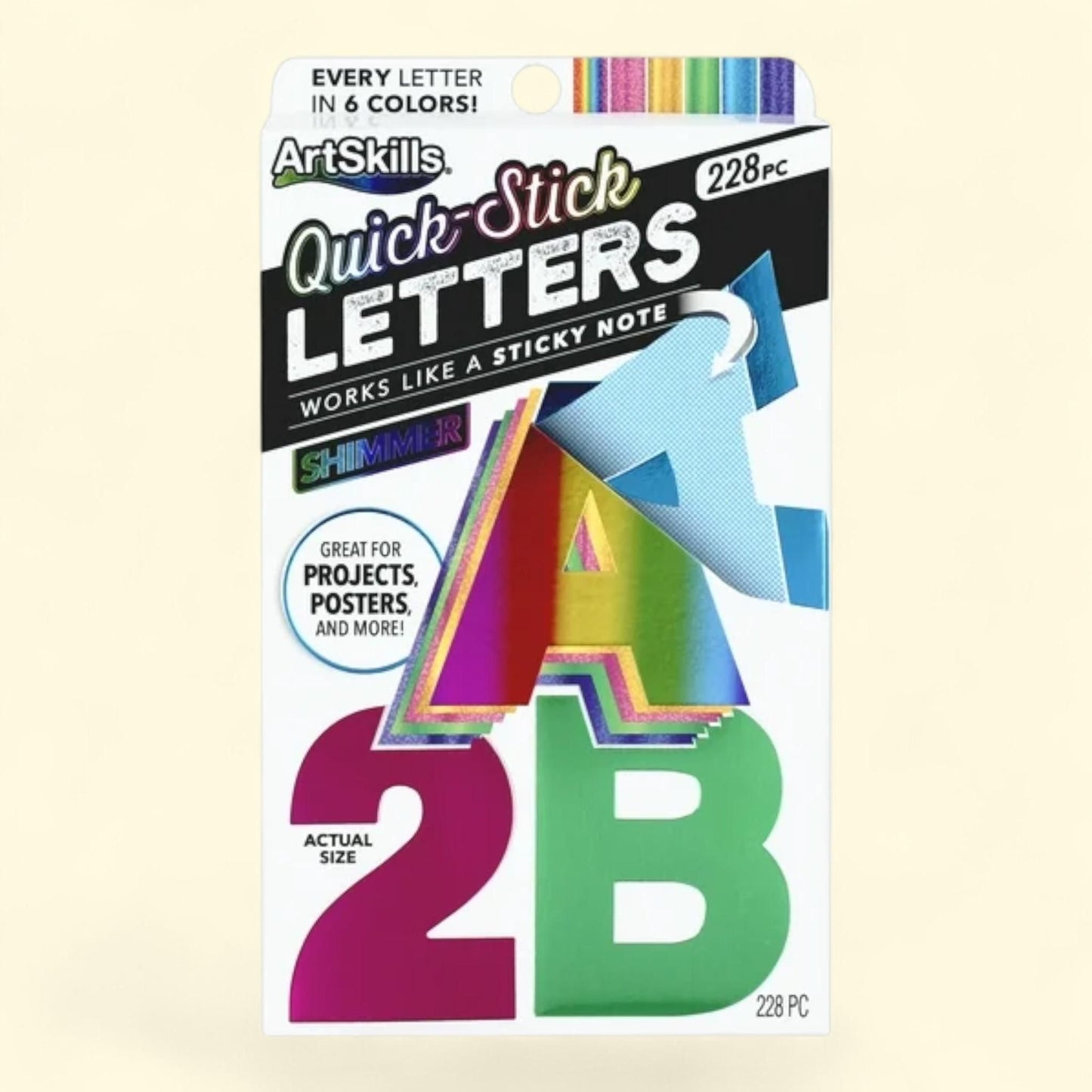 ArtSkills Holographic Paper Letters & Numbers, 228-Piece Set, 2.5"