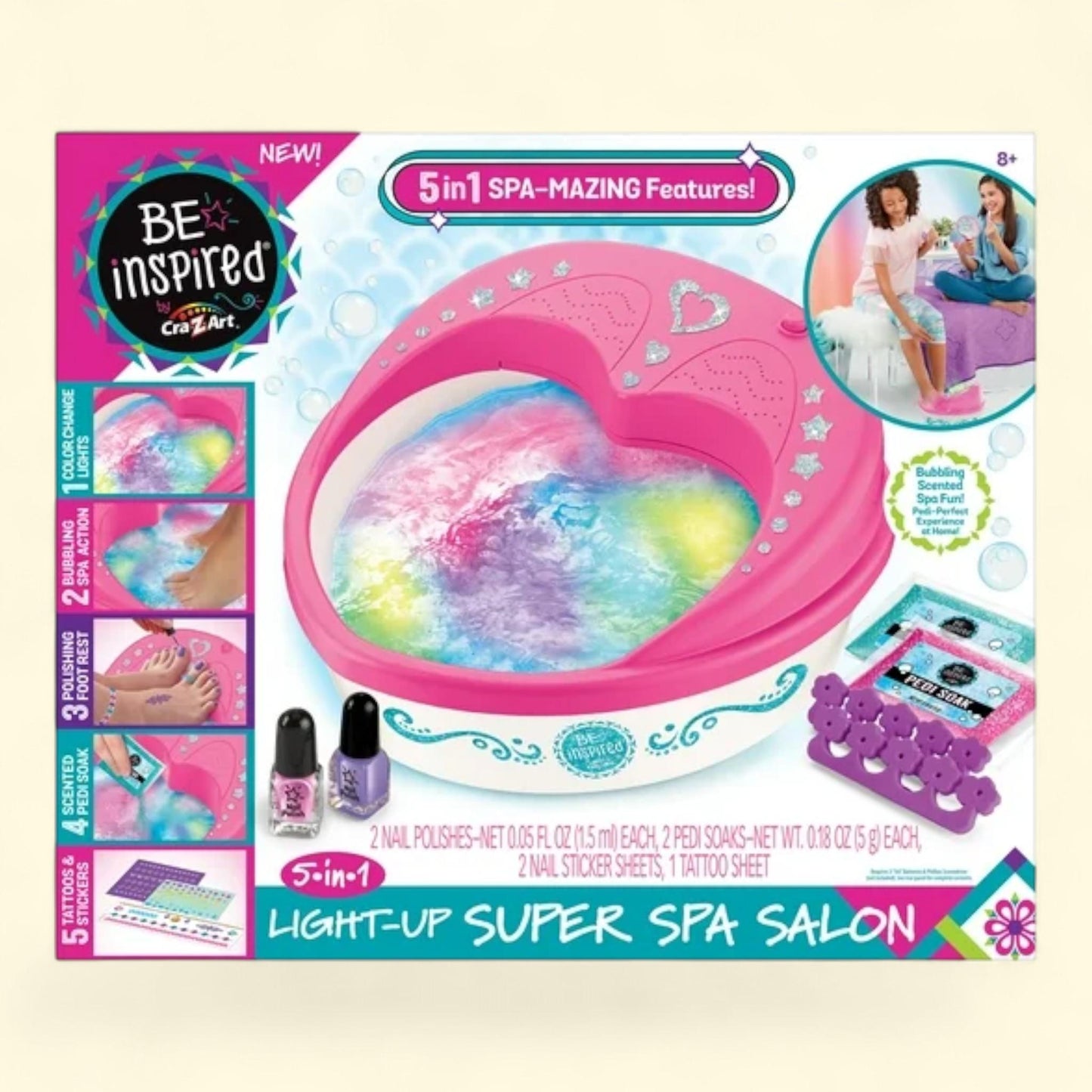 Cra-Z-Art Light-Up Super Spa Salon, 5-in-1 — authentic US product shipped worldwide by Treatspree