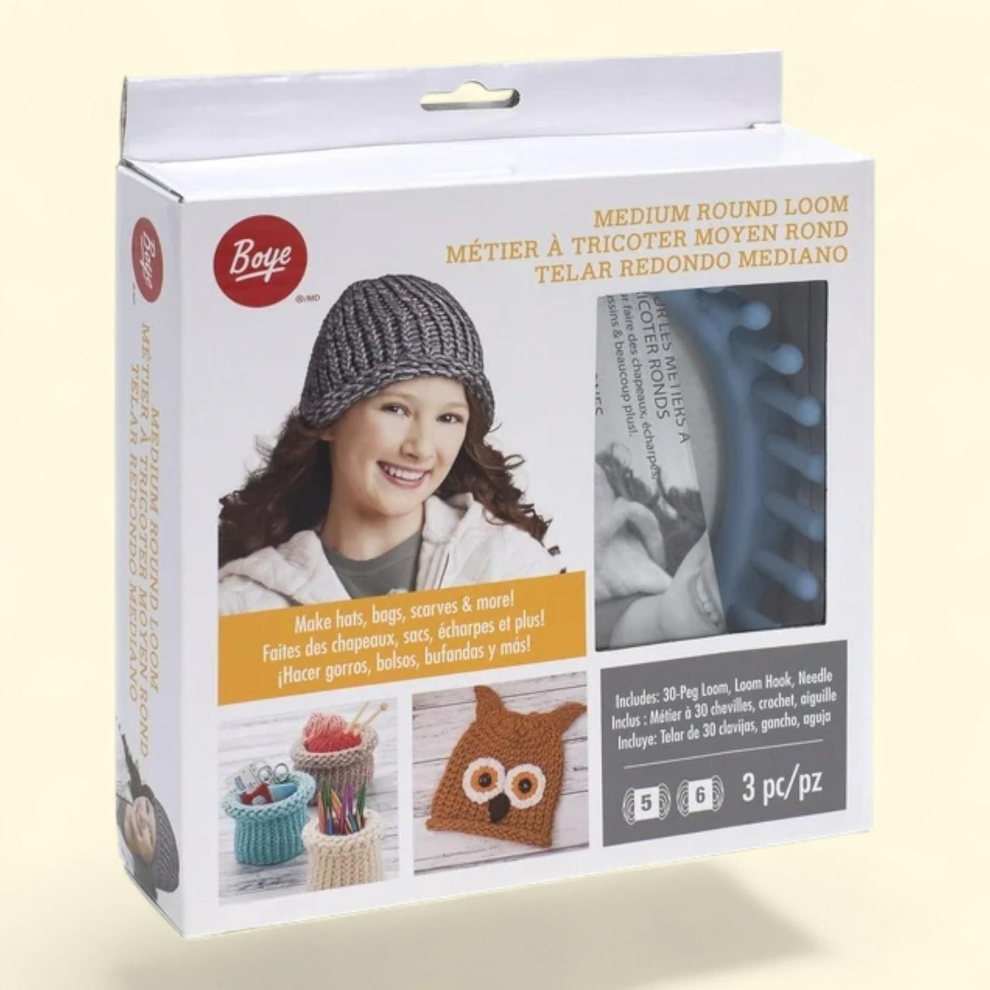 Boye Medium Round Loom, 3 Pieces