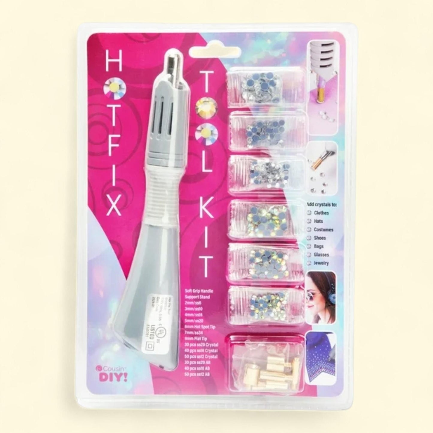 Cousin DIY Hot Fix Tool, 7 Tips - 240 Pieces