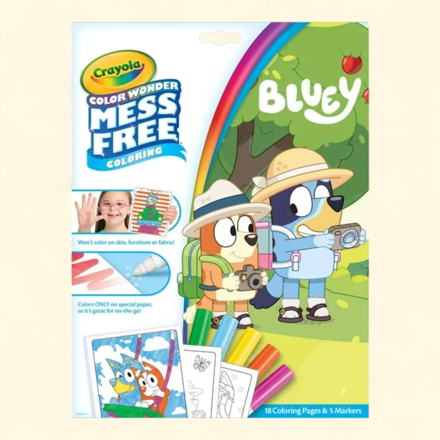 Crayola Color Wonder Coloring Book Bluey, 18 Pages & Markers, Ages 3+