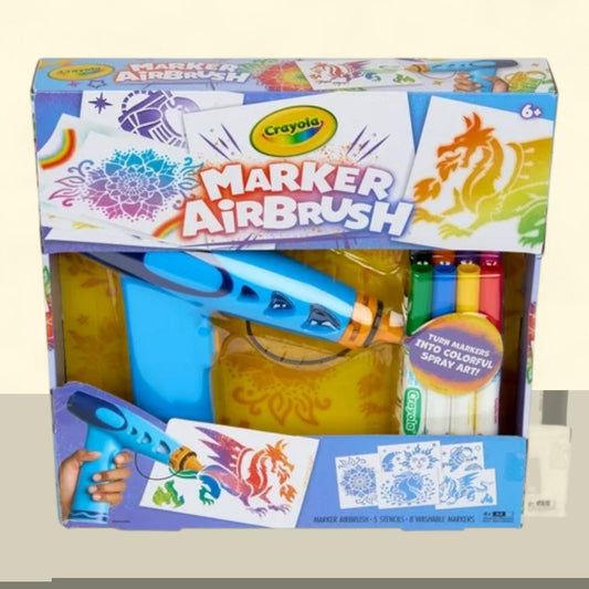 Crayola Marker Airbrush Spray Art Kit, DIY Marker Art Set, 6+
