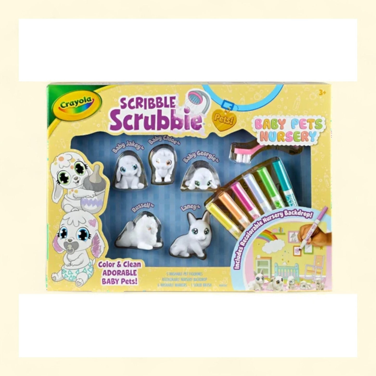 Crayola Scribble Scrubbie Baby Pets Nursery, Creative Toys, Ages 3+ 1ct