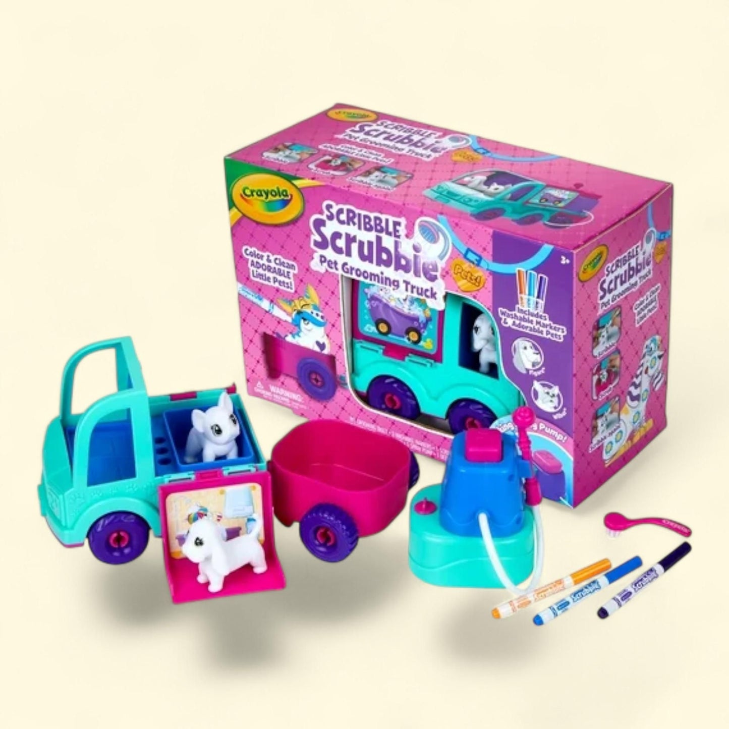 Crayola Scribble Scrubbie Grooming Truck Toy, 10 Pcs — authentic US product shipped worldwide by Treatspree