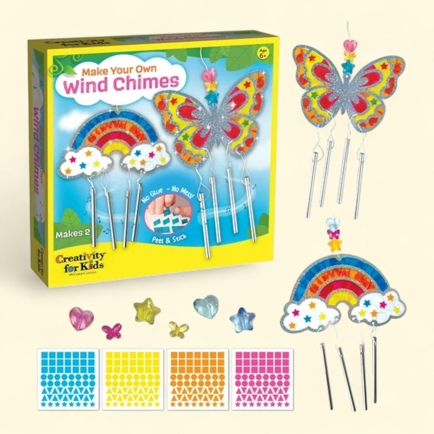 Creativity for Kids Make Your Own Wind Chimes, Ages 6-8+, 1ct