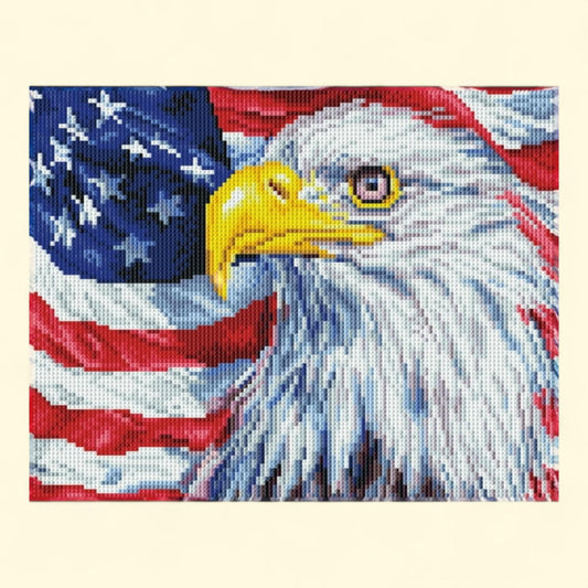 DIAMOND DOTZ Bald Eagle & Flag Diamond Painting Kit, Special Edition, 1ct