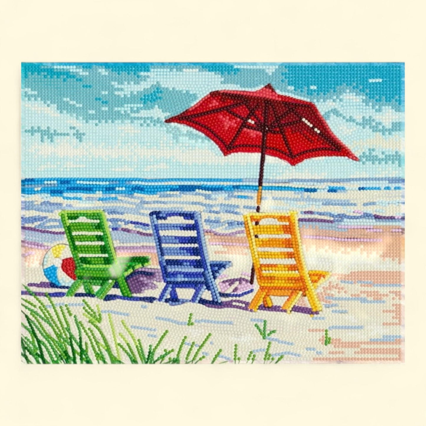 Diamond Dotz Beach Chairs Diamond Painting Kit, Special Edition, 1ct
