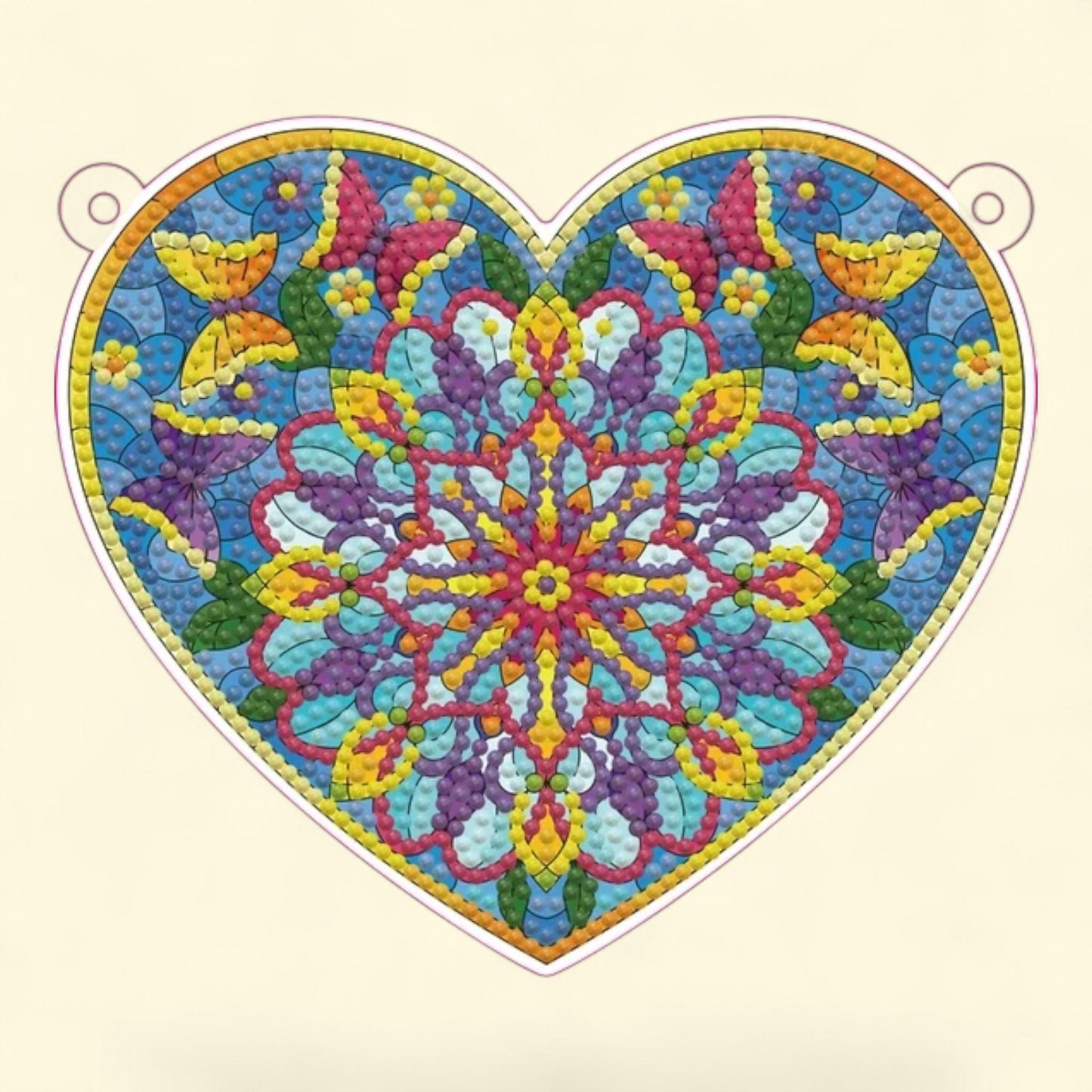 Diamond Dotz Stained Glass Heart Wall Plaque, Diamond Painting Kit 1 ct