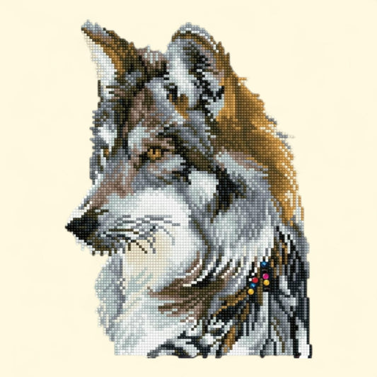Diamond Dotz, Wolf Portrait Special Edition, Diamond Painting Kit, 1 count