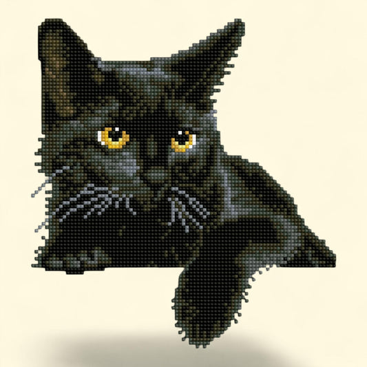DIAMOND DOTZ Black Cat Diamond Painting Kit, Special Edition 1 ct