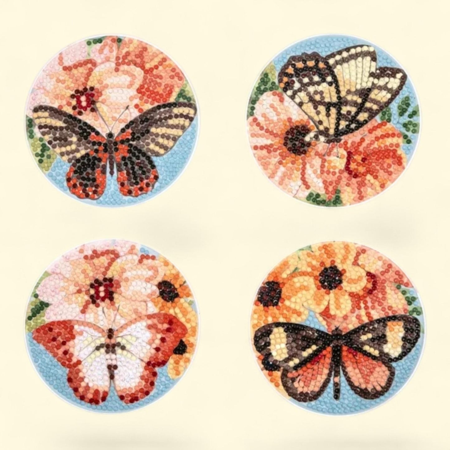 Diamond Dotz, Butterfly Coasters, Kit 1 ct