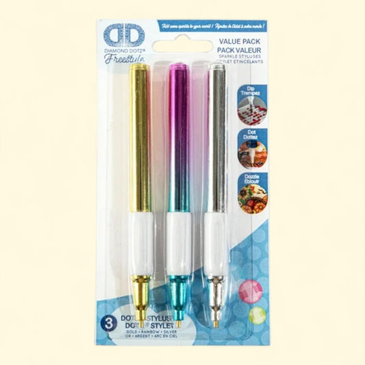 DIAMOND DOTZ, Freestyle Sparkle Ergo Stylus, Value Pack, 1 count