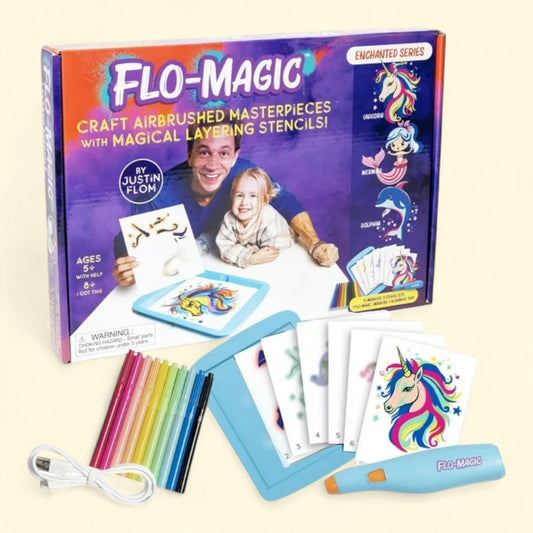 Flo-Magic Enchanted Series Airbrush Marker Kit, 25-Piece