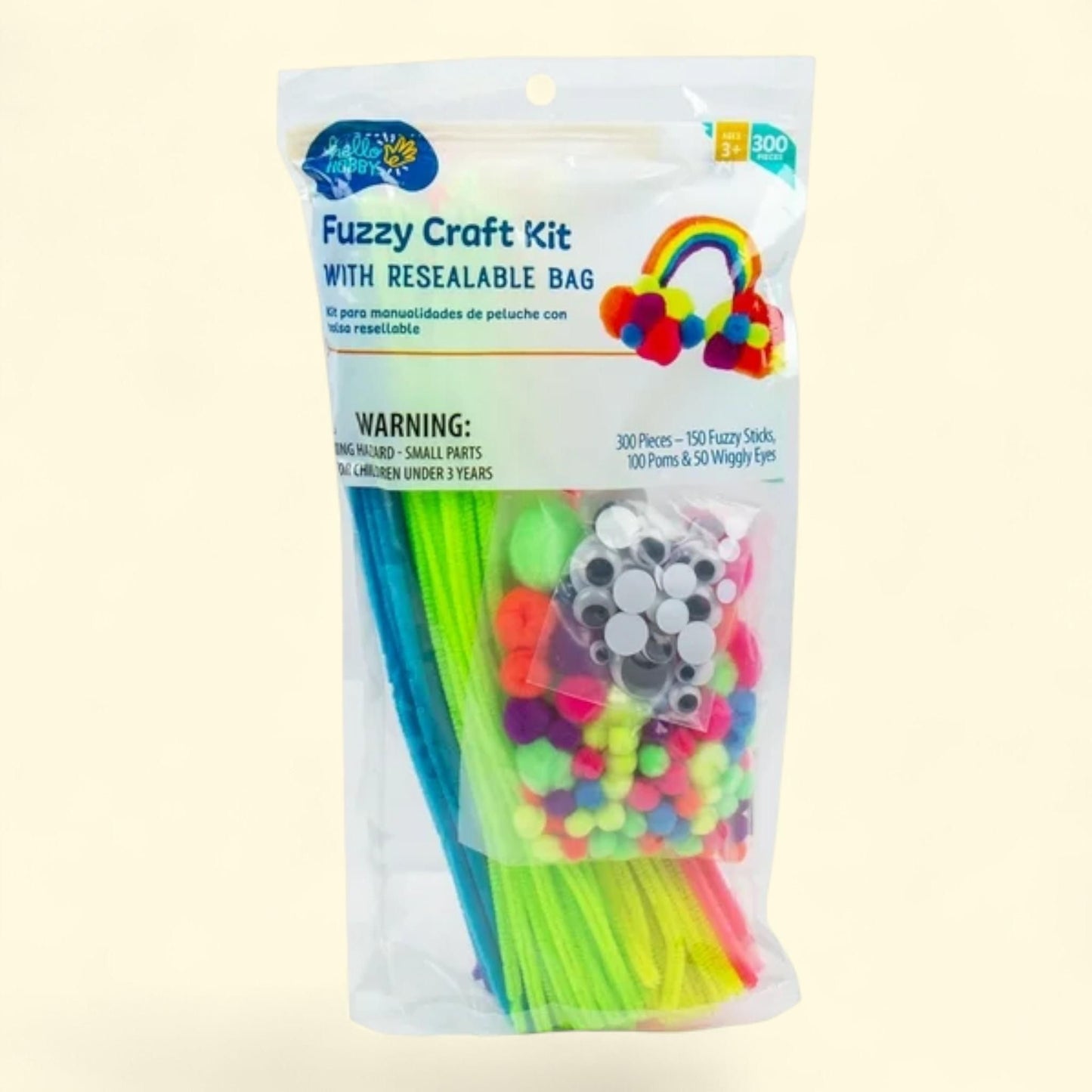 Hello Hobby Fuzzy Craft Kit, Neon, , 1 ct