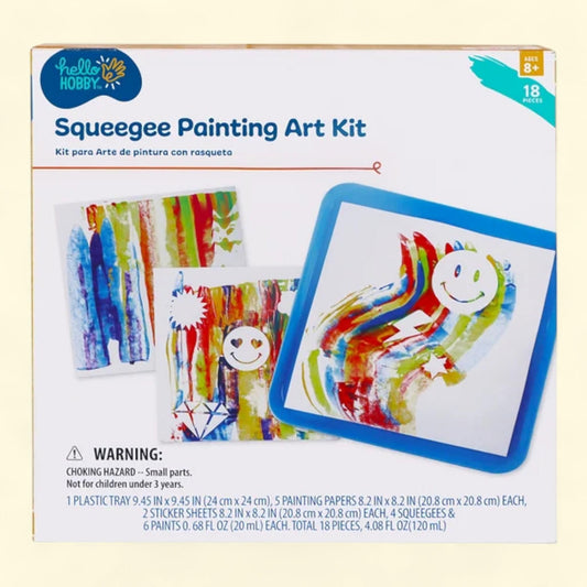 Hello Hobby Squeegee Art Kit, 19 Pieces