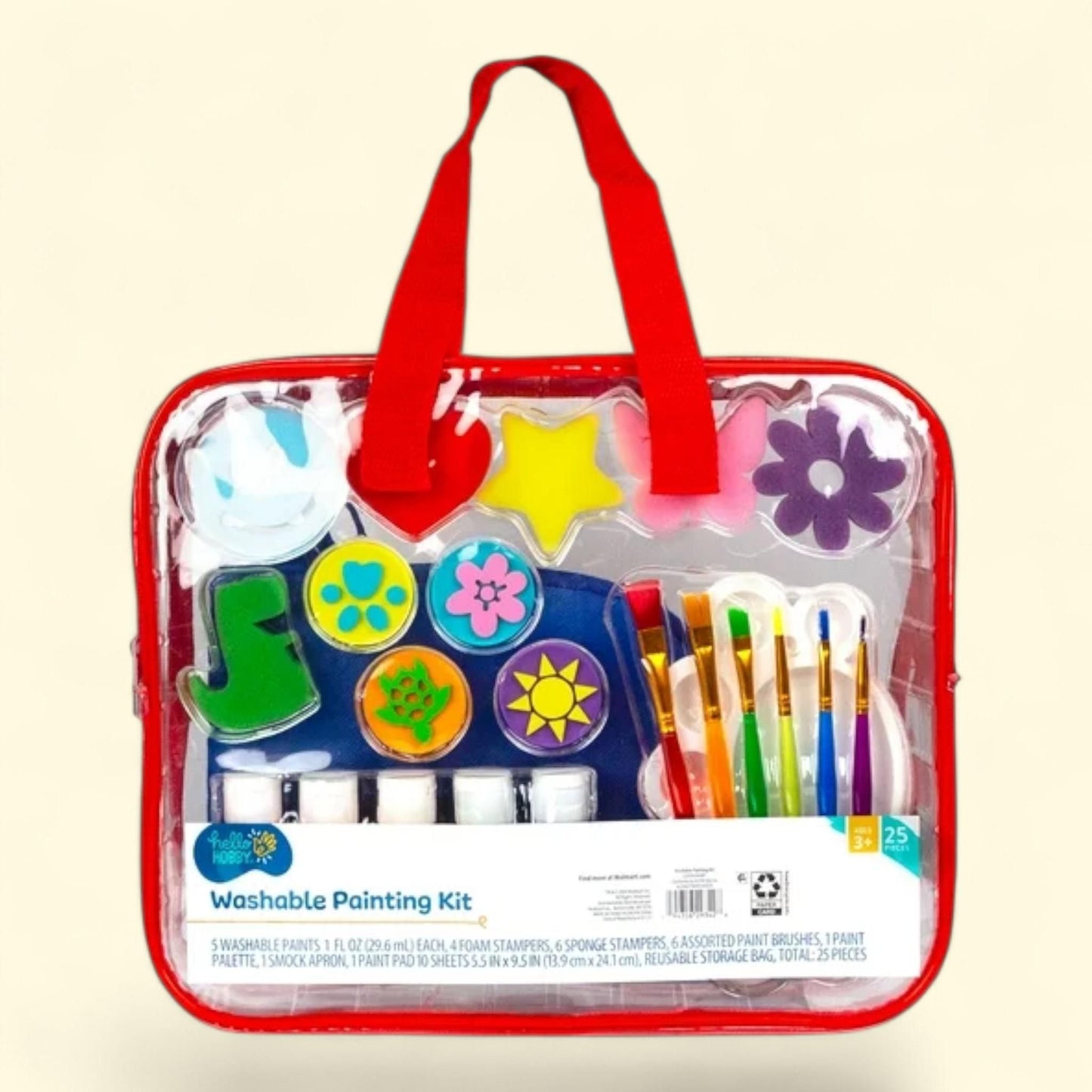 Hello Hobby Washable Painting Kit, 25 Pieces