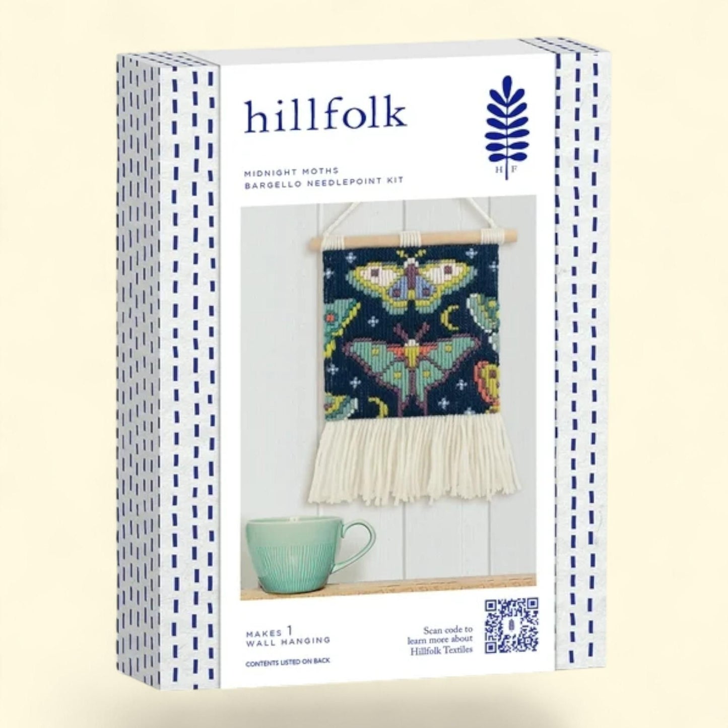 Hillfolk Bargello Moth Kit, 6" x 6"