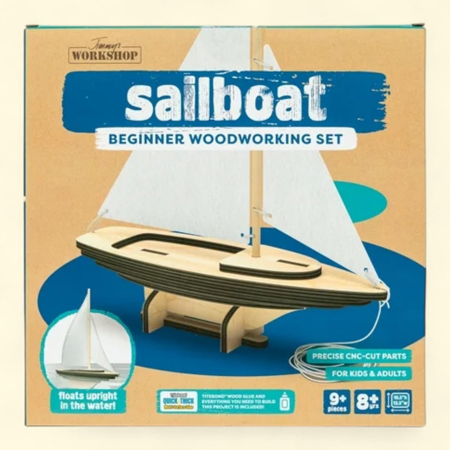 Jimmy's Workshop Wooden Sailboat DIY Activity Kit, 8+