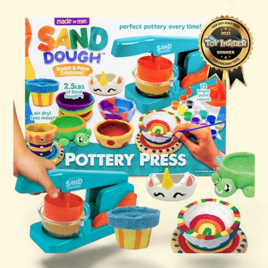 Made by Me! Sand Dough Sculpt & Paint Creations Pottery Press Kit, 6+, 1ct