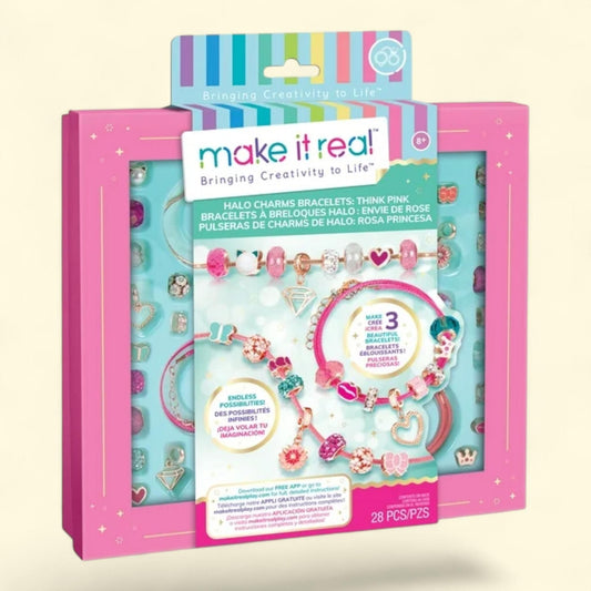 Make It Real: DIY Unique Charm & Bead Jewelry Kit, 28 Pieces, Kids Ages 8+