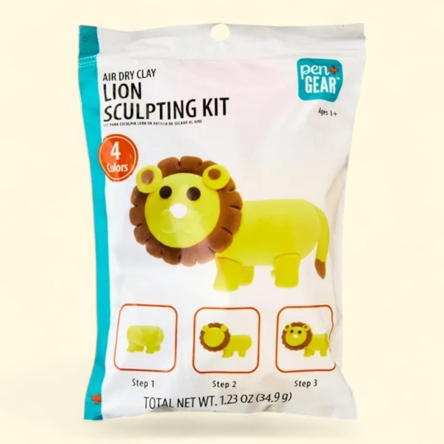Pen+Gear Air Dry Clay Lion Sculpting Kit, Yellow, 1ct — authentic US product shipped worldwide by Treatspree