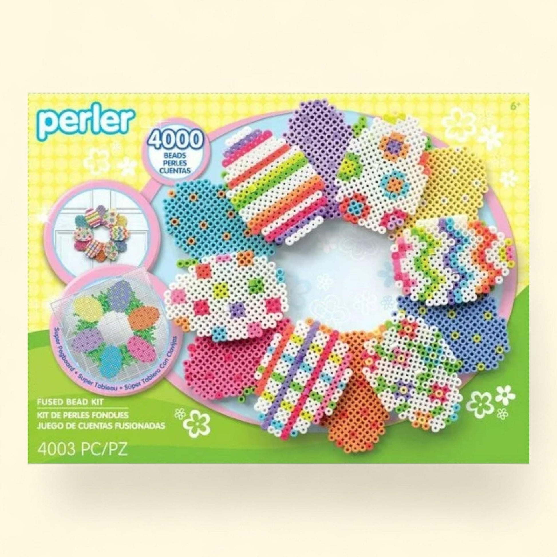 Perler Egg Wreath Fused Bead Kit, 4003 Pieces, 6+ — authentic US product shipped worldwide by Treatspree
