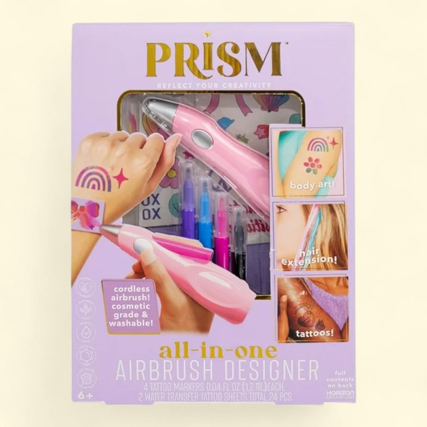 Prism All-in-One Multicolor Airbrush Designer, Child, Ages 6+, 1ct