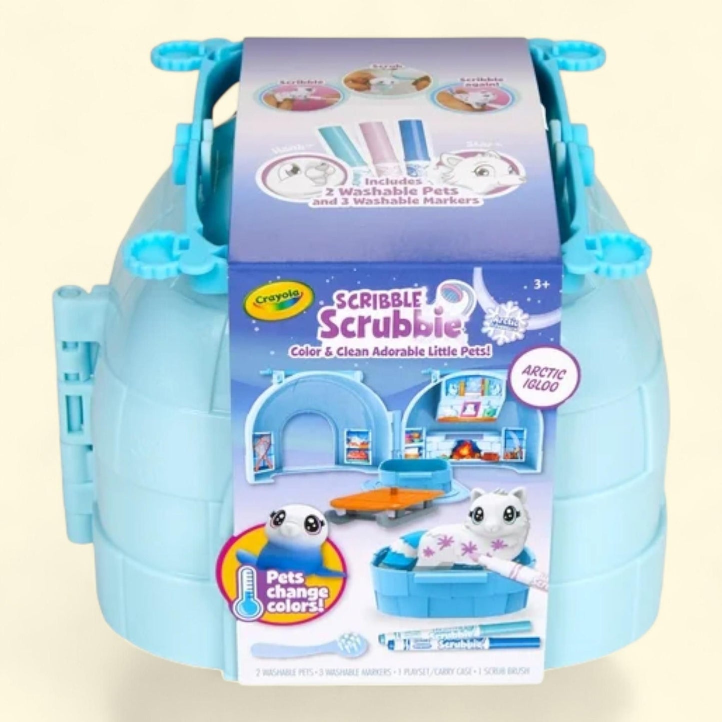 Crayola Scribble Scrubbie Pets, Arctic Igloo Animal Toy, Beginner Unisex Child, Art Toy Kit, 1ct