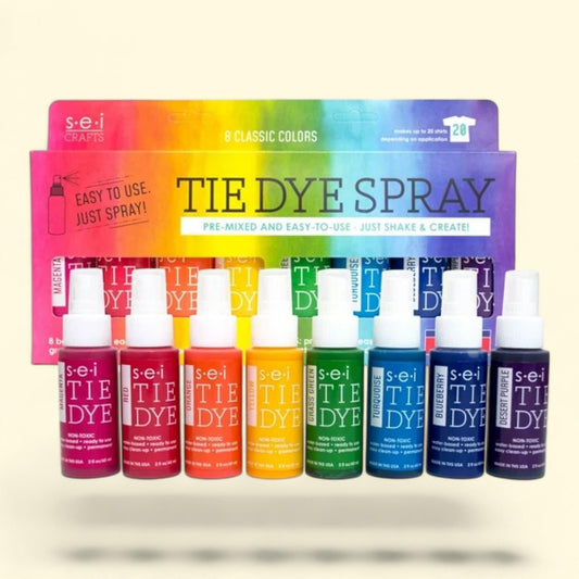 Sei Classic Tie Dye Kit, Fabric Dye Spray, 8 Colors, 1 ct