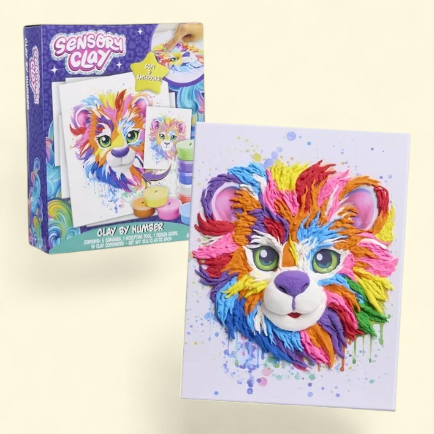 Sensory Clay by Numbers Basic Kit Lion & Friends, 25-piece, Kids To... — authentic US product shipped worldwide by Treatspree