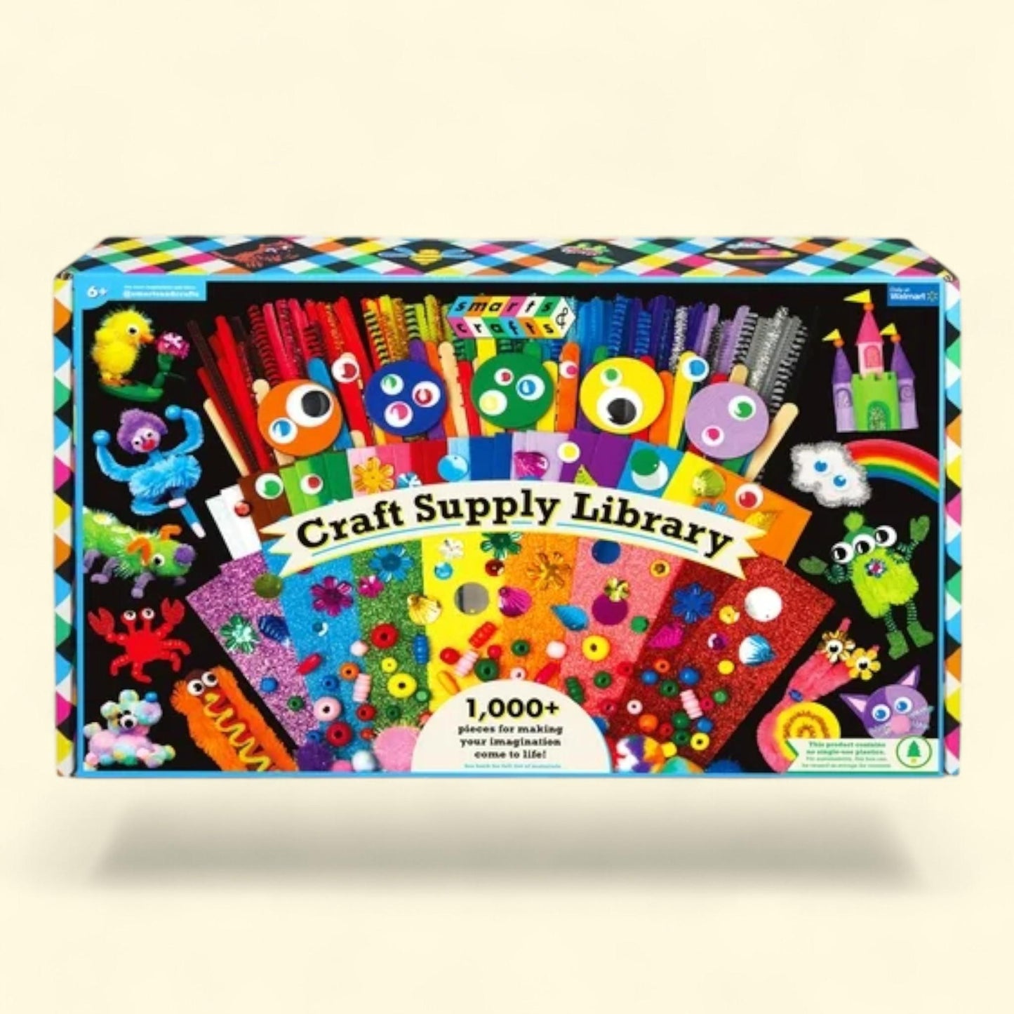 Smarts & Crafts Craft Supply Library, 1000+ Pieces, Ages 6+
