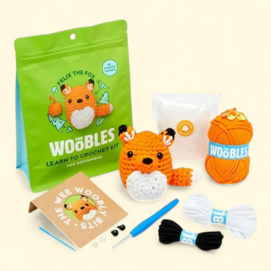 The Woobles Beginner Crochet Amigurumi Kits, Fox, 1 ct