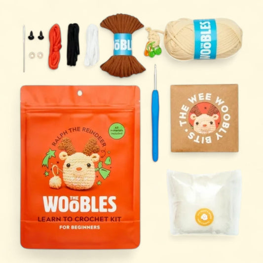 The Woobles Beginner Crochet Amigurumi Kits, Ralph the Reindeer, 1 ct