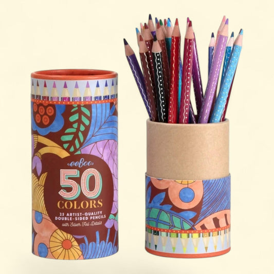 eeBoo Piece & Love Double-Sided Colored Pencils, 25pc