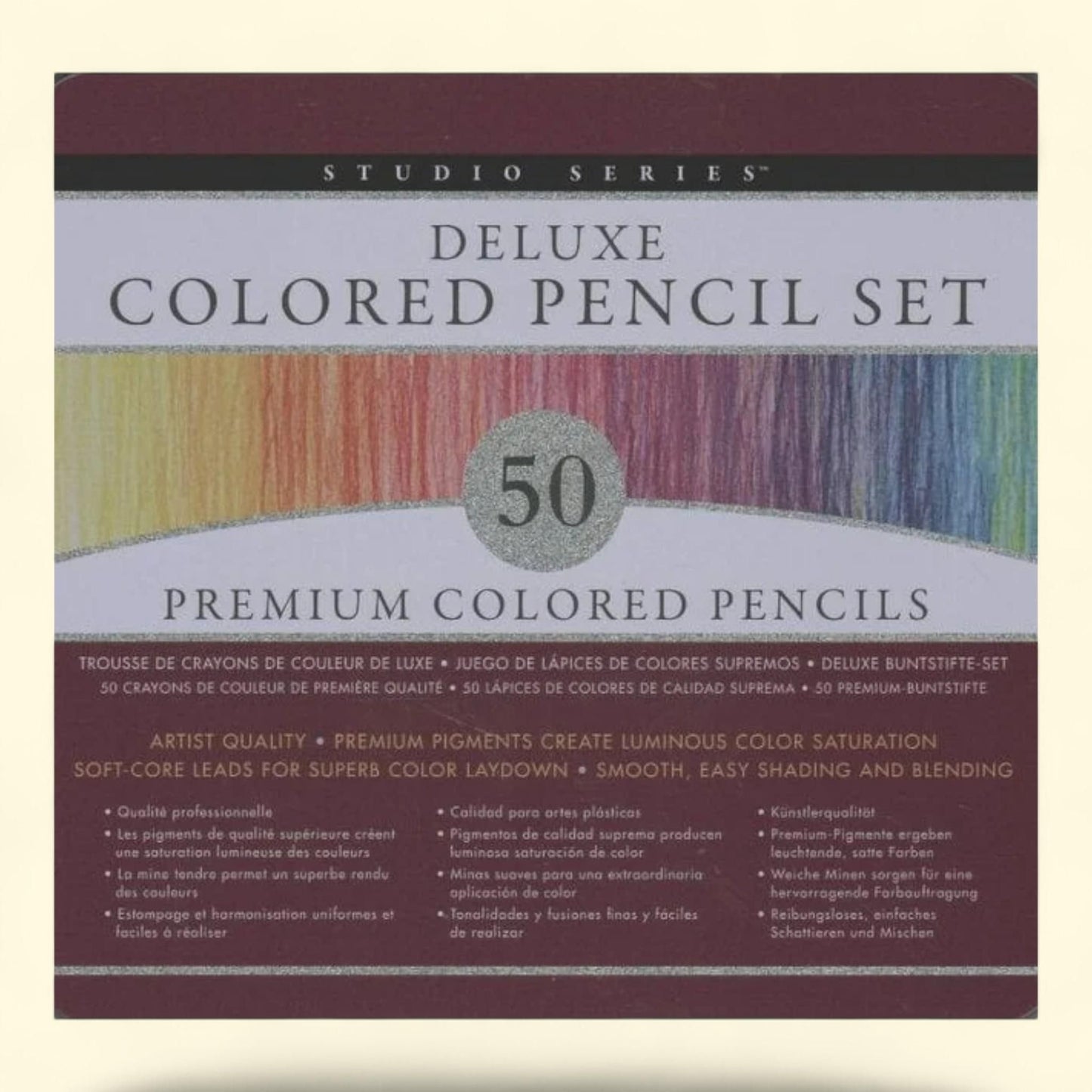 Peter Pauper Press Studio Series Colored Pencils, 50 Count
