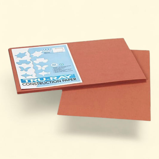 Tru-Ray Construction Paper, 12 x 18 Inches, Warm Brown, 50 Sheets