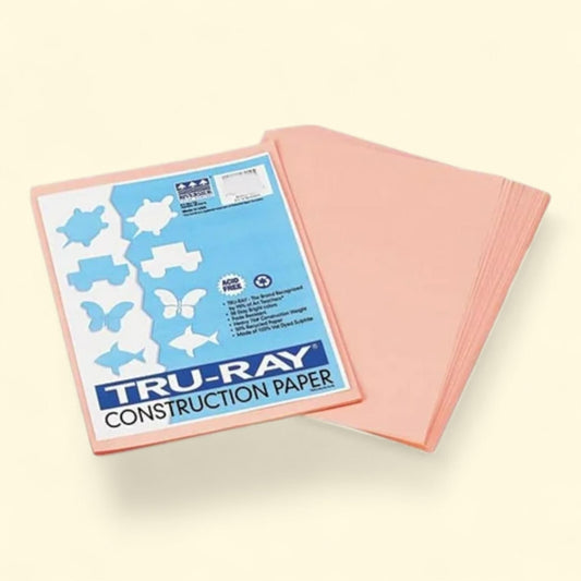Tru-Ray Construction Paper, 9 x 12 Inches, Salmon, 50 Sheets